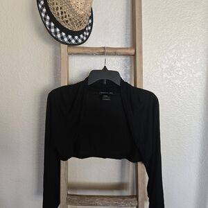 Black Women's Cropped Cardigan